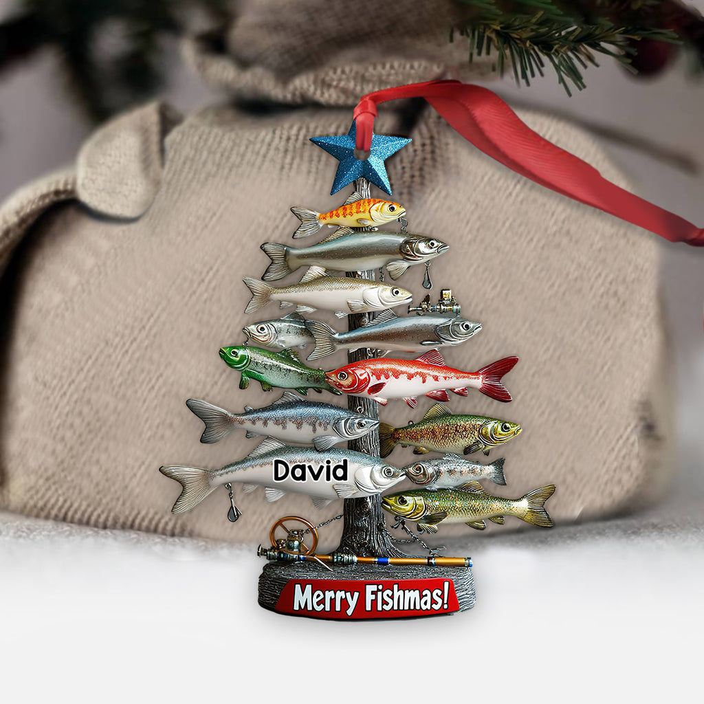 Merry Fishmas - Personalized Fishing Ornament