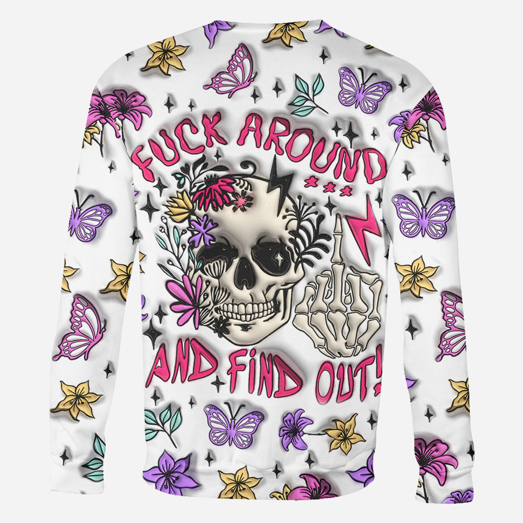 Fais des bêtises et découvre la vérité - T-shirt personnalisé avec tête de mort.