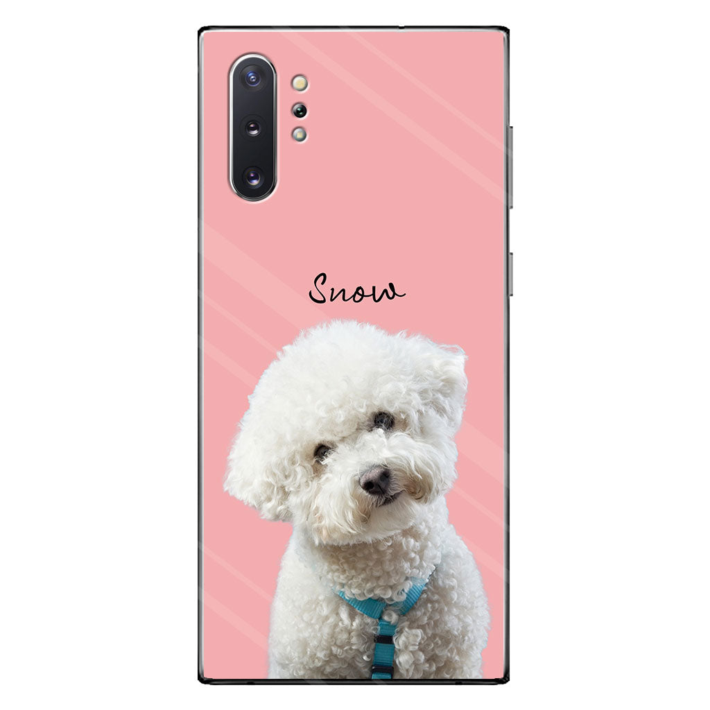 Portrait adorable de chien ou de chat - Coque de téléphone transparente personnalisée avec portrait de chien
