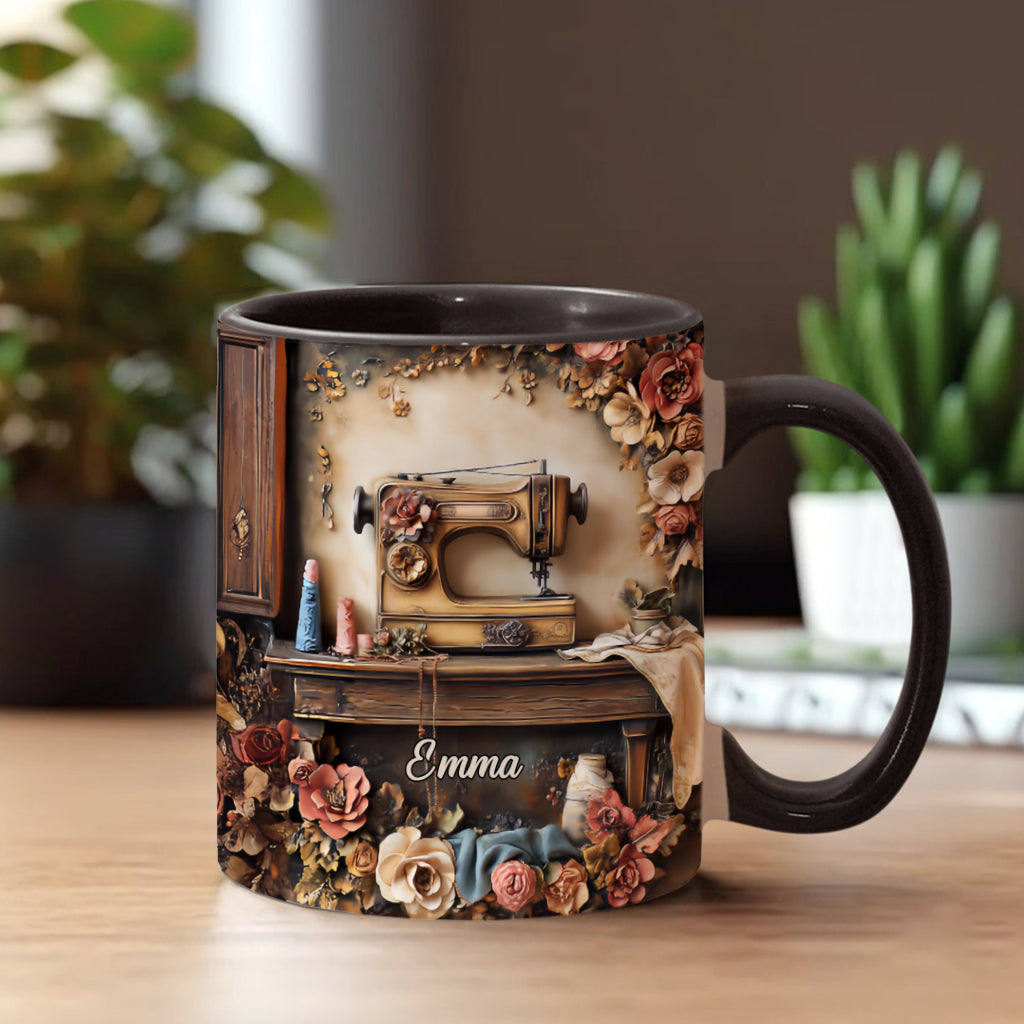 Mug personnalisé « Magnifique machine à coudre »