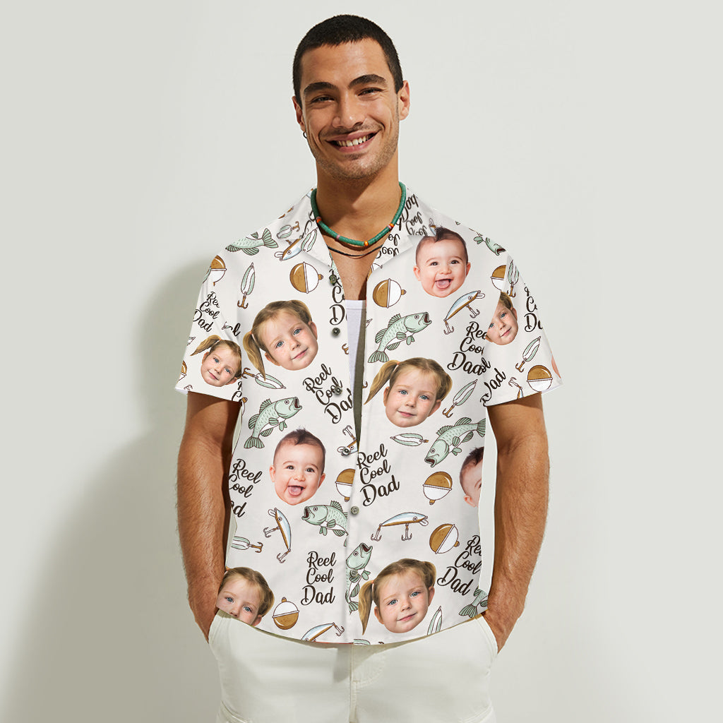 Reel Cool Dad - Personalized Fishing Hawaiian Shirt