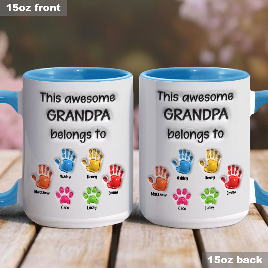 This Daddy Belongs to - Personalized Father Accent Mug