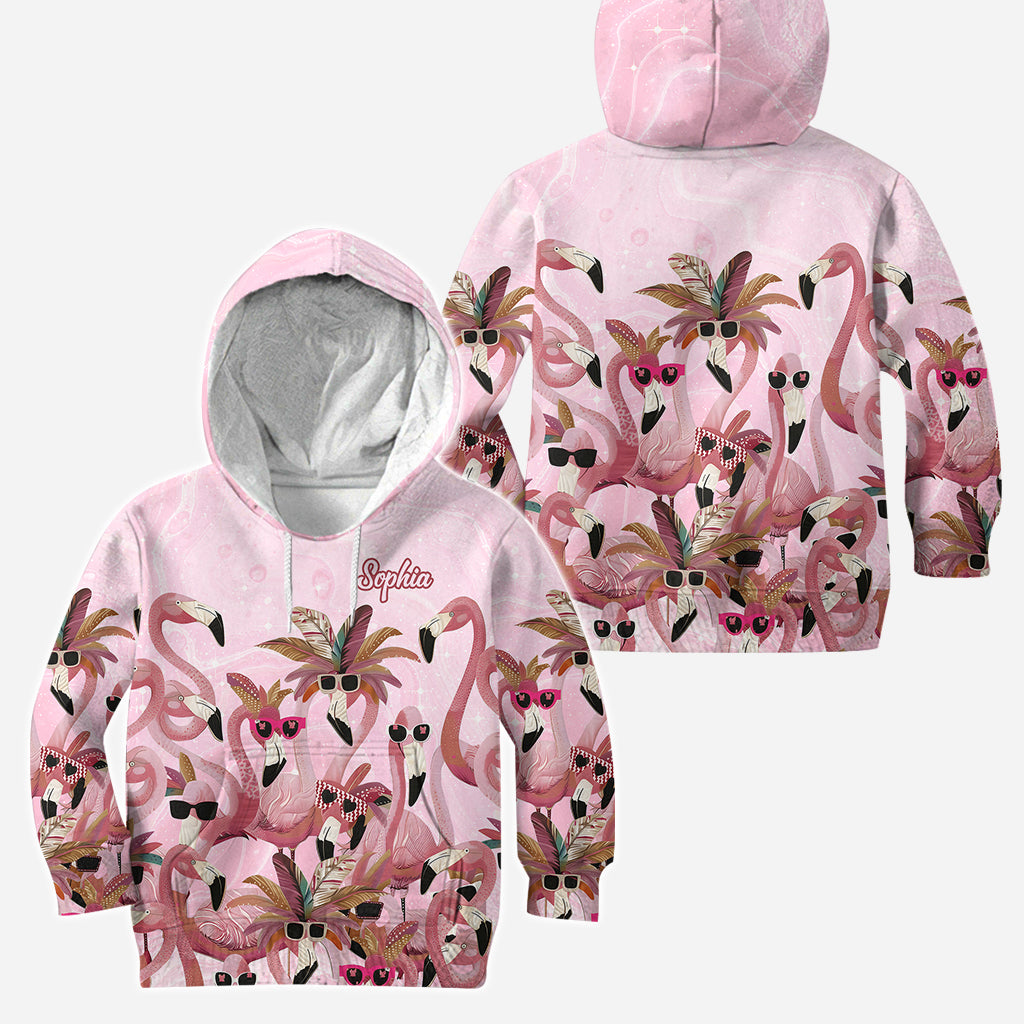 Pink Flamingo - Personalized Flamingo Hoodie and Leggings