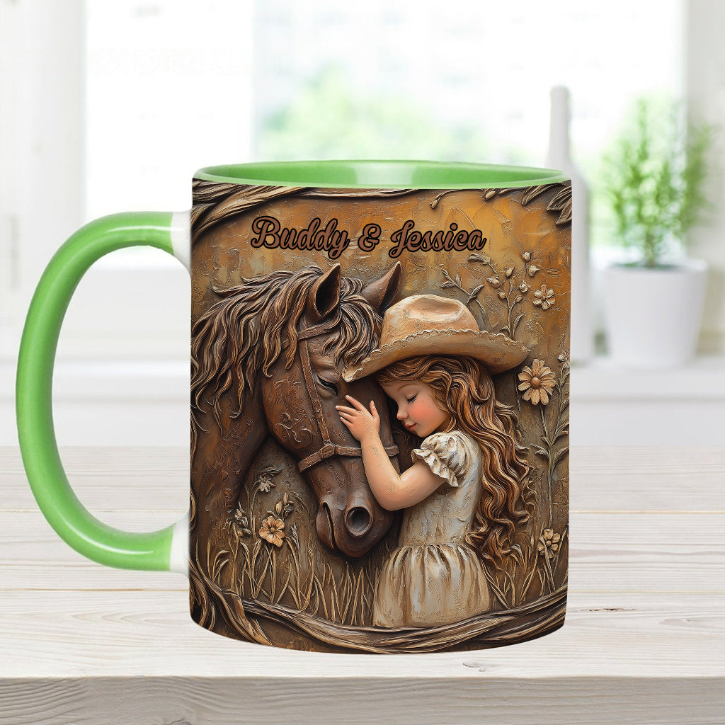 Mug personnalisé « Juste une fille qui aime les chevaux »