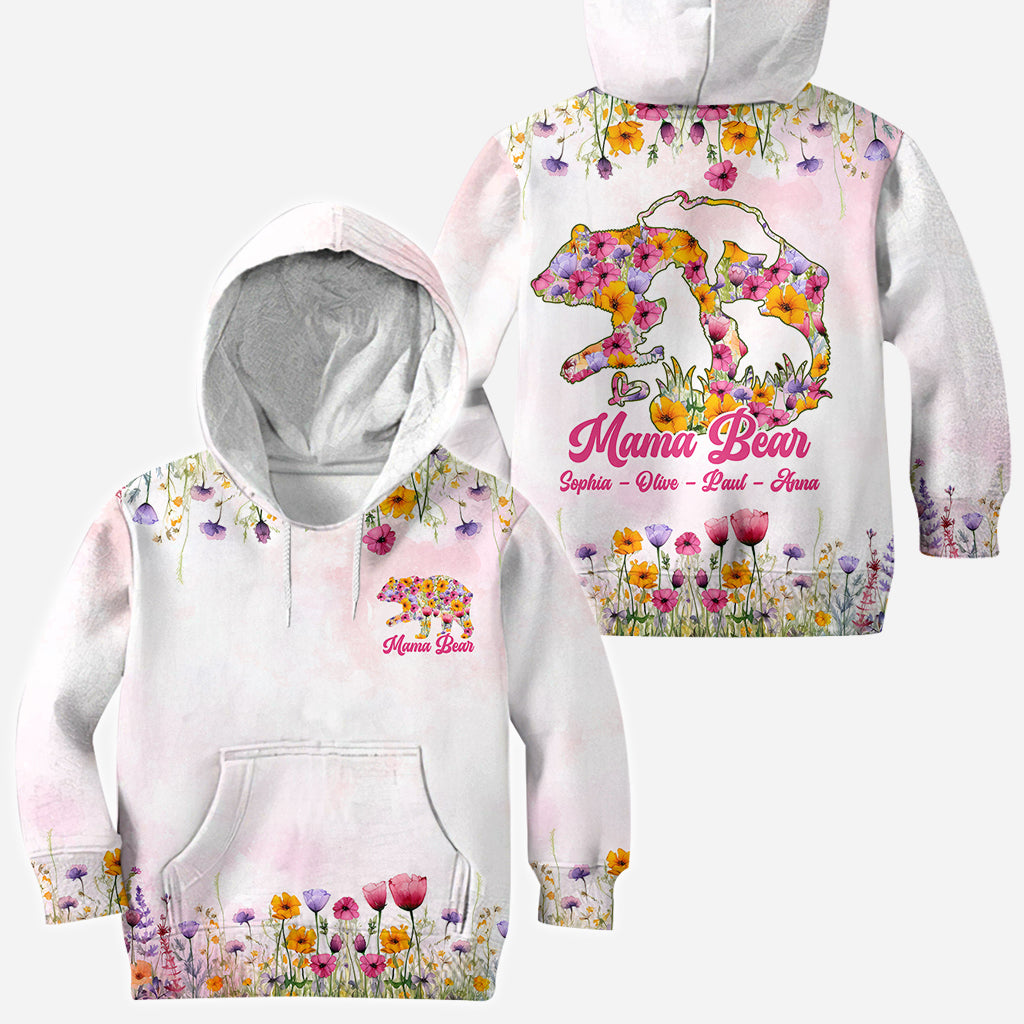 T-shirt personnalisé « Maman Ours » - T-shirt intégral pour maman