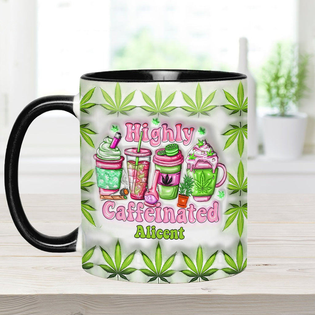 Mug personnalisé « Amoureux du cannabis » pour les amateurs de café ultra-caféiné (420).