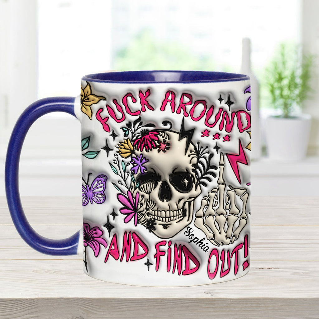Fais des bêtises et découvre la vérité - Mug personnalisé à motif crâne