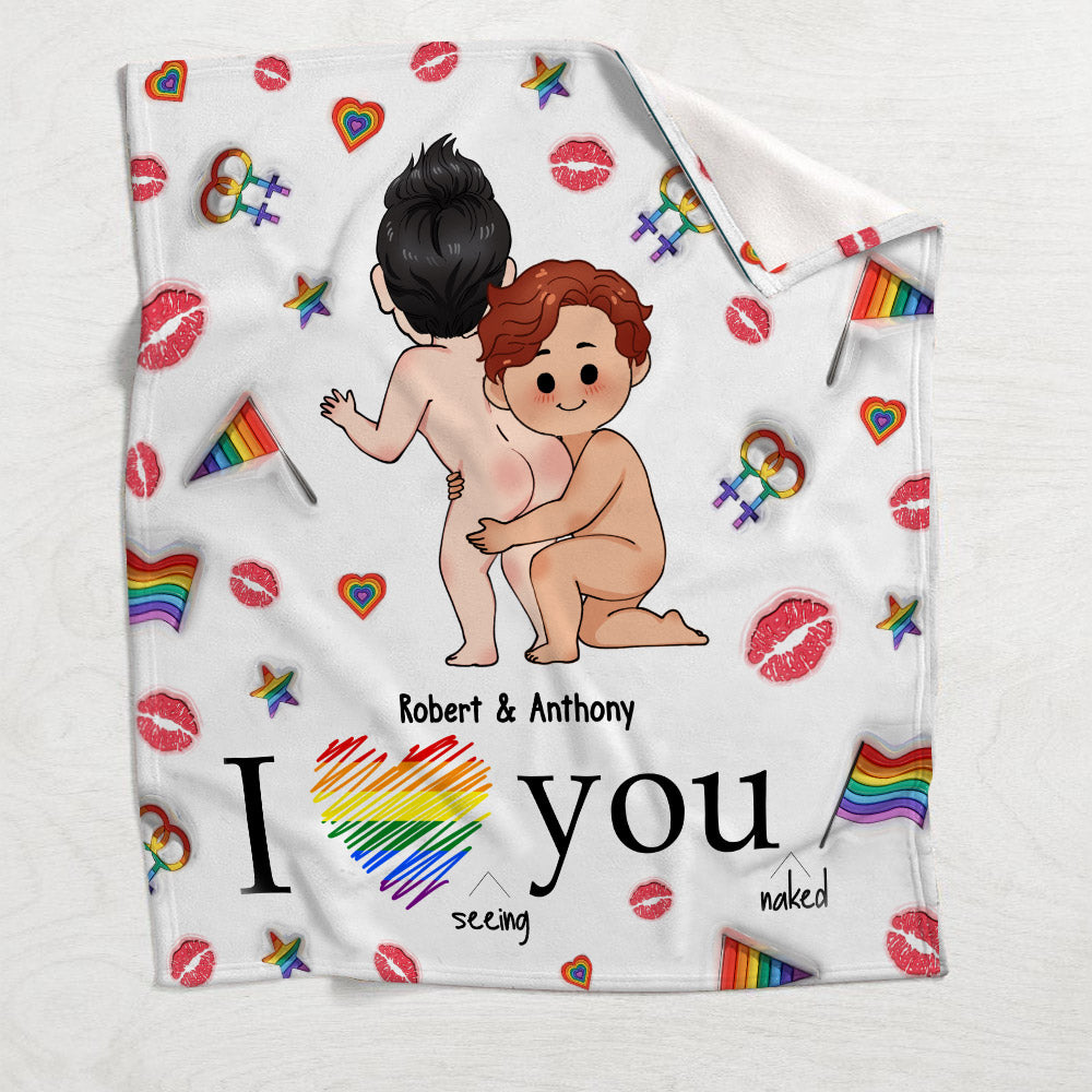 J'adore te voir coquin(e) - Couverture de soutien LGBT personnalisée