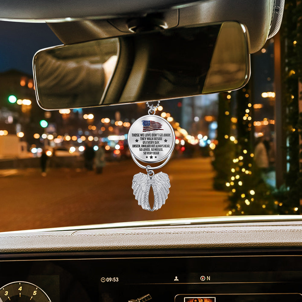 Those We Love Don't Go Away - Personalized Veteran Wings Ornament