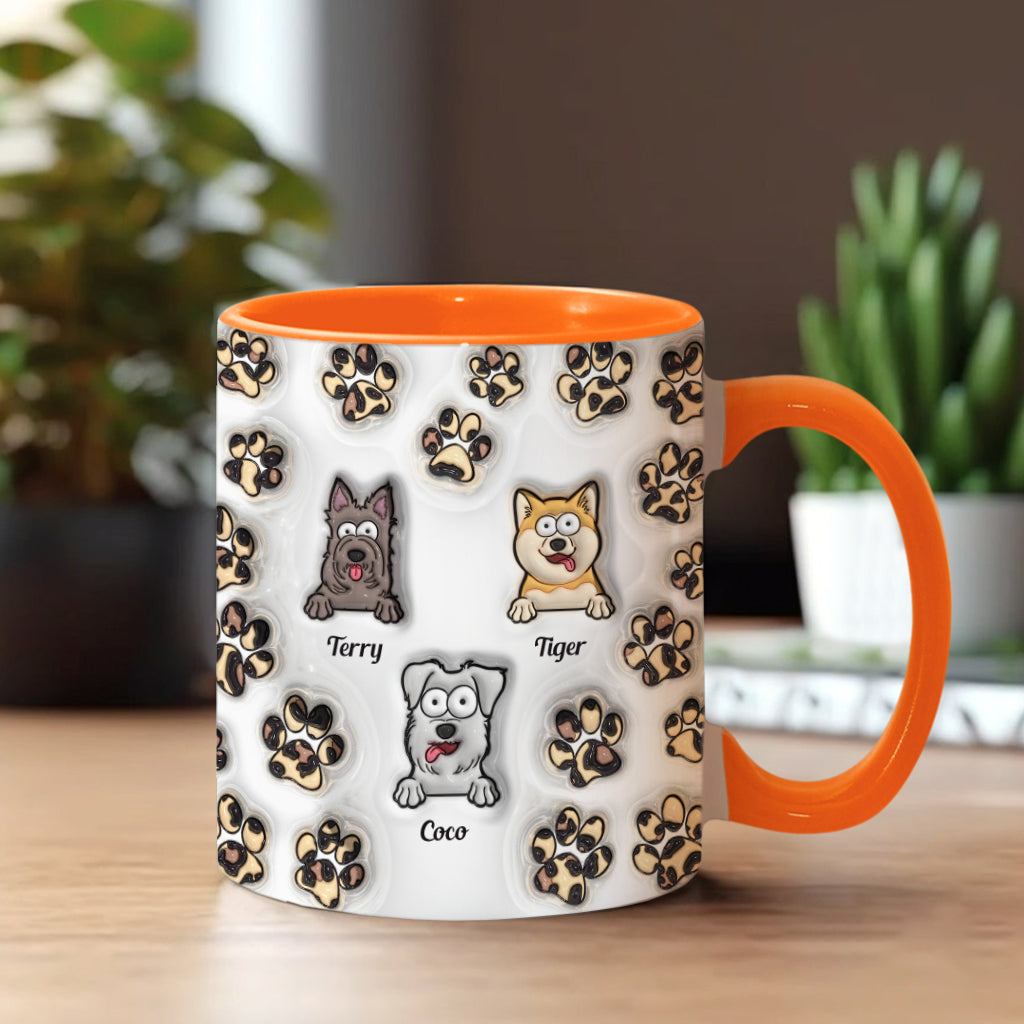 Mug personnalisé avec motif de bébé vache Highland style western et chien