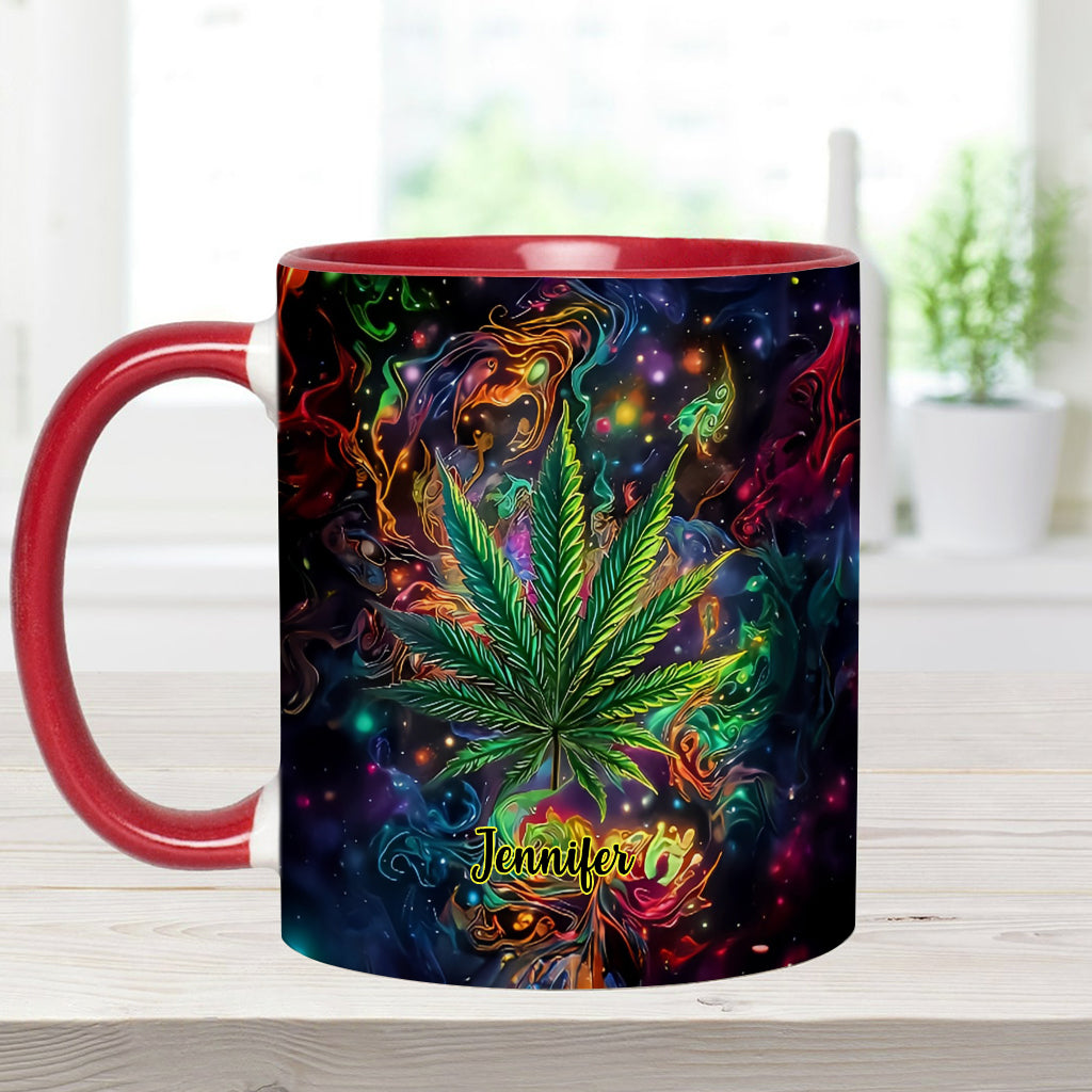Mug personnalisé « Stoner Chick » avec motif cannabis