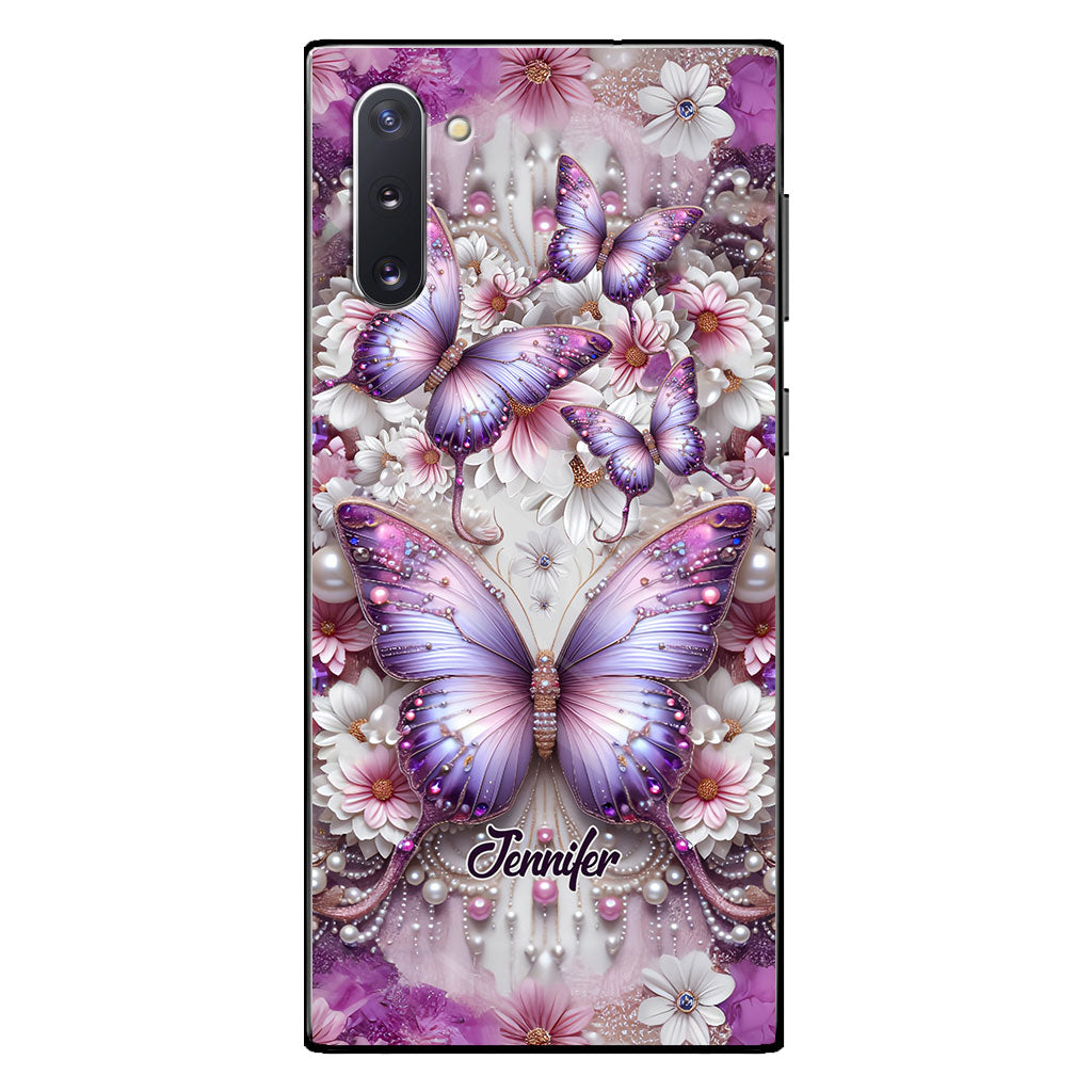 Floral Butterflies - Personalized Butterfly Phone Case