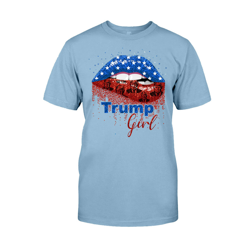 American Lips Trump Girl 2024 - T-shirt And Hoodie