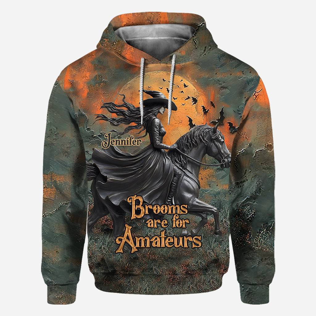 Les balais, c'est pour les amateurs - T-shirt personnalisé avec motif cheval