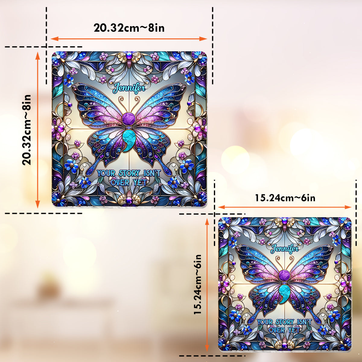 Votre histoire n'est pas encore terminée - Attrape-soleil personnalisé à suspendre à la fenêtre pour la prévention du suicide 