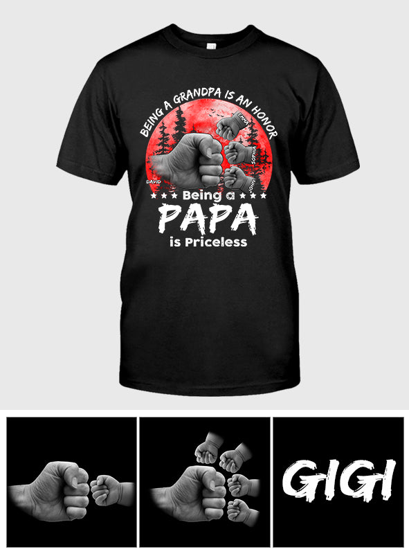 T-shirt et sweat à capuche personnalisés Père-Fils Lune Rouge - T-shirt et sweat à capuche