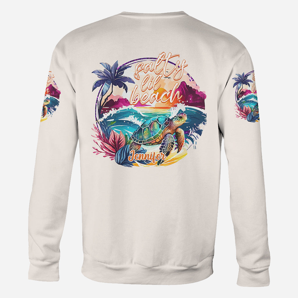 Salty Lil' Beach - T-shirt personnalisé avec motif tortue