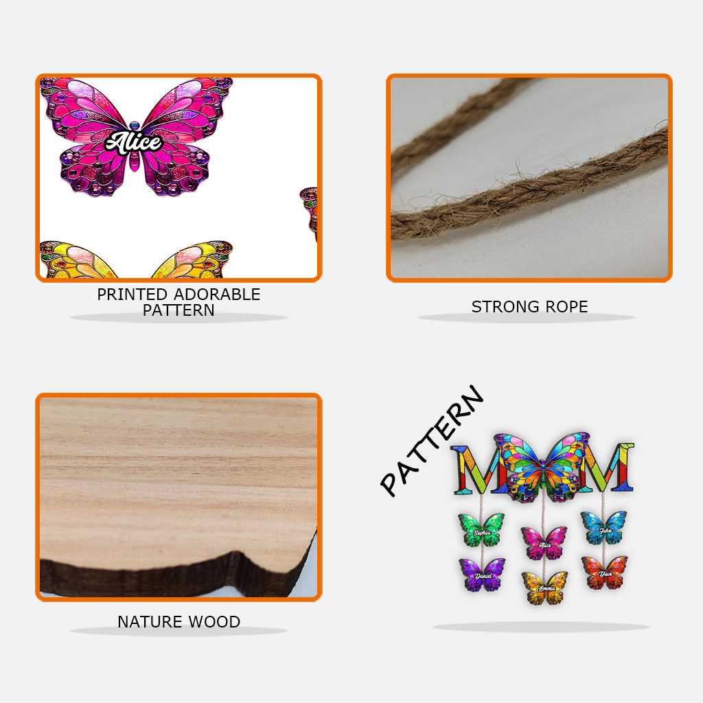 Beautiful Butterfly Mom - Personalized Mother Pallet Wood Sign