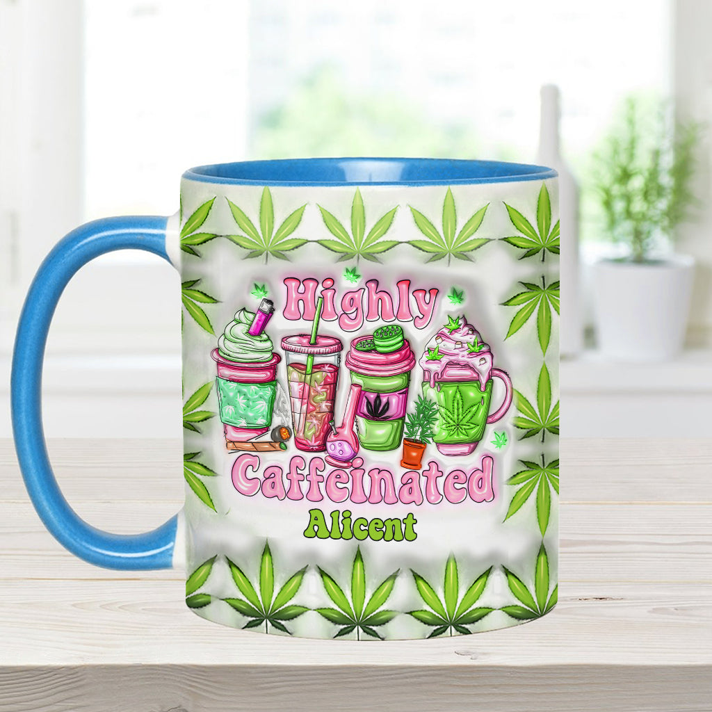 Mug personnalisé « Amoureux du cannabis » pour les amateurs de café ultra-caféiné (420).