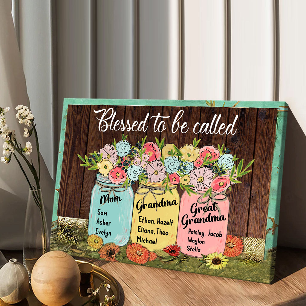Bénie d'être appelée - Toile et affiche personnalisées pour grand-mère