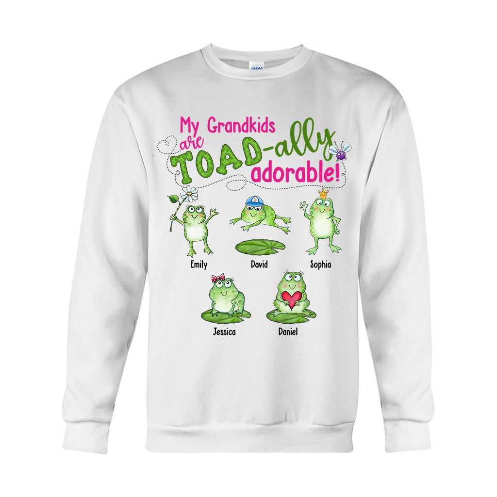 Mes petits-enfants sont Toad-ally - T-shirt et sweat à capuche personnalisés pour grand-mère