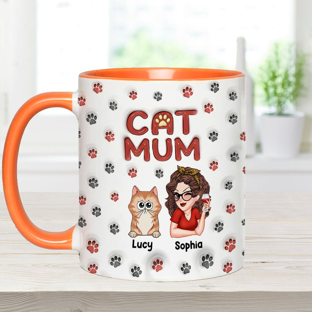 Mug personnalisé Fur Mama - Motif chat