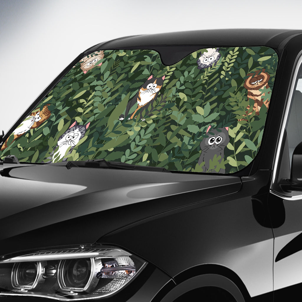 Hidden Cat - Pare-soleil de voiture personnalisé pour chat
