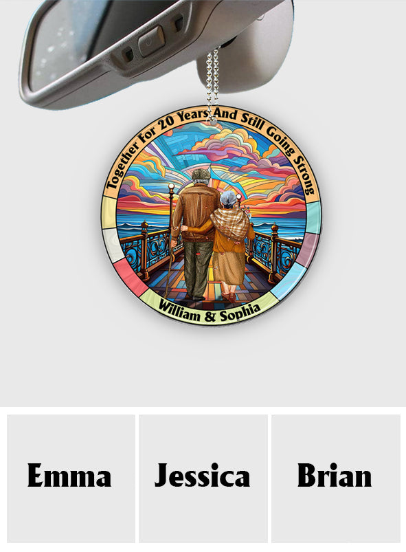 Ensemble depuis des années et toujours aussi amoureux - Ornement de voiture personnalisé pour couple