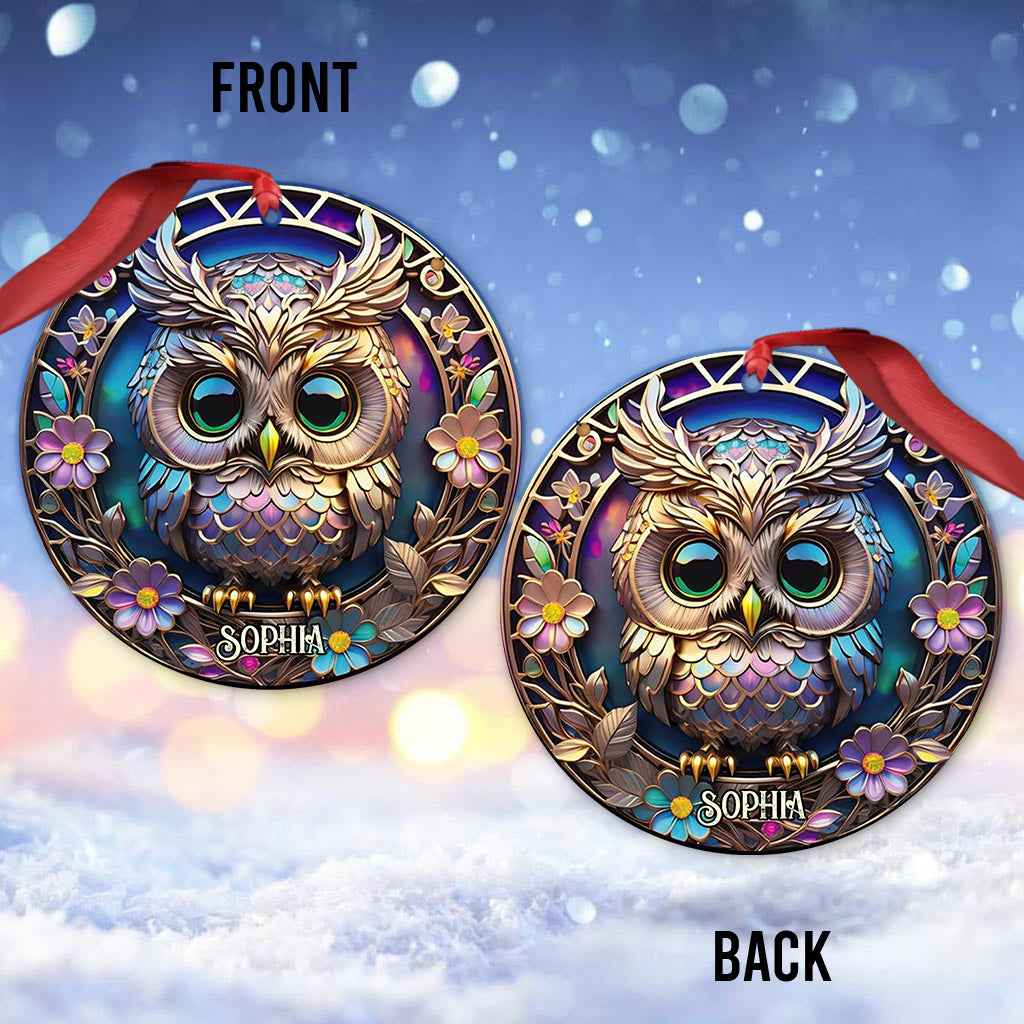 Colorful Owl - Personalized Owl Ornament