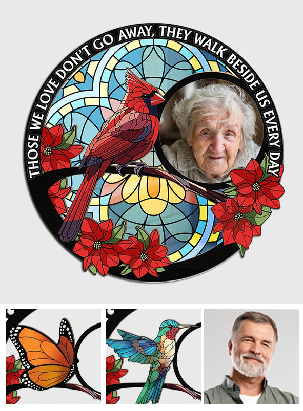 Ceux que nous aimons ne nous quittent jamais - Cardinal - Autocollant commémoratif personnalisé découpé à la forme