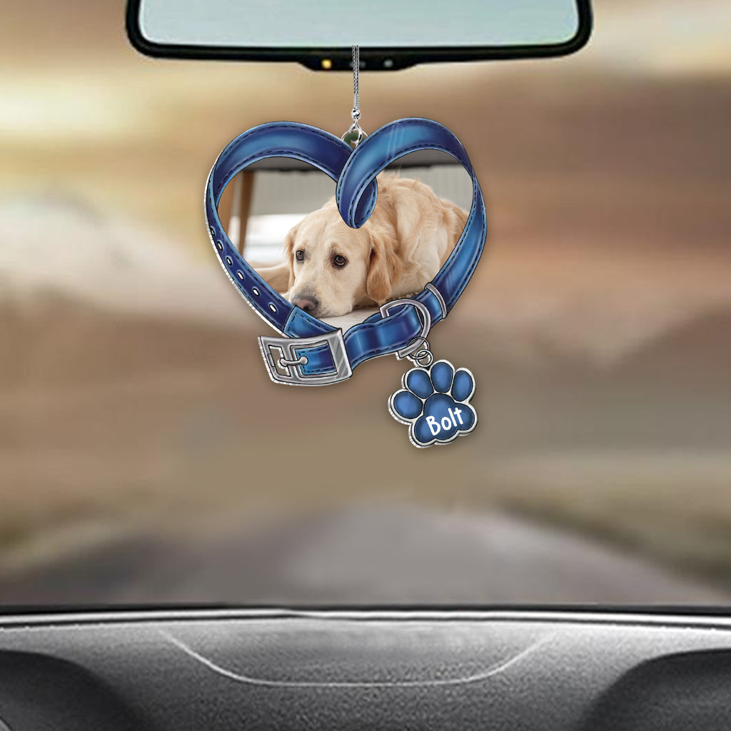 The Road To My Heart is Paved With Paw Prints - Personalized Dog Car Ornament