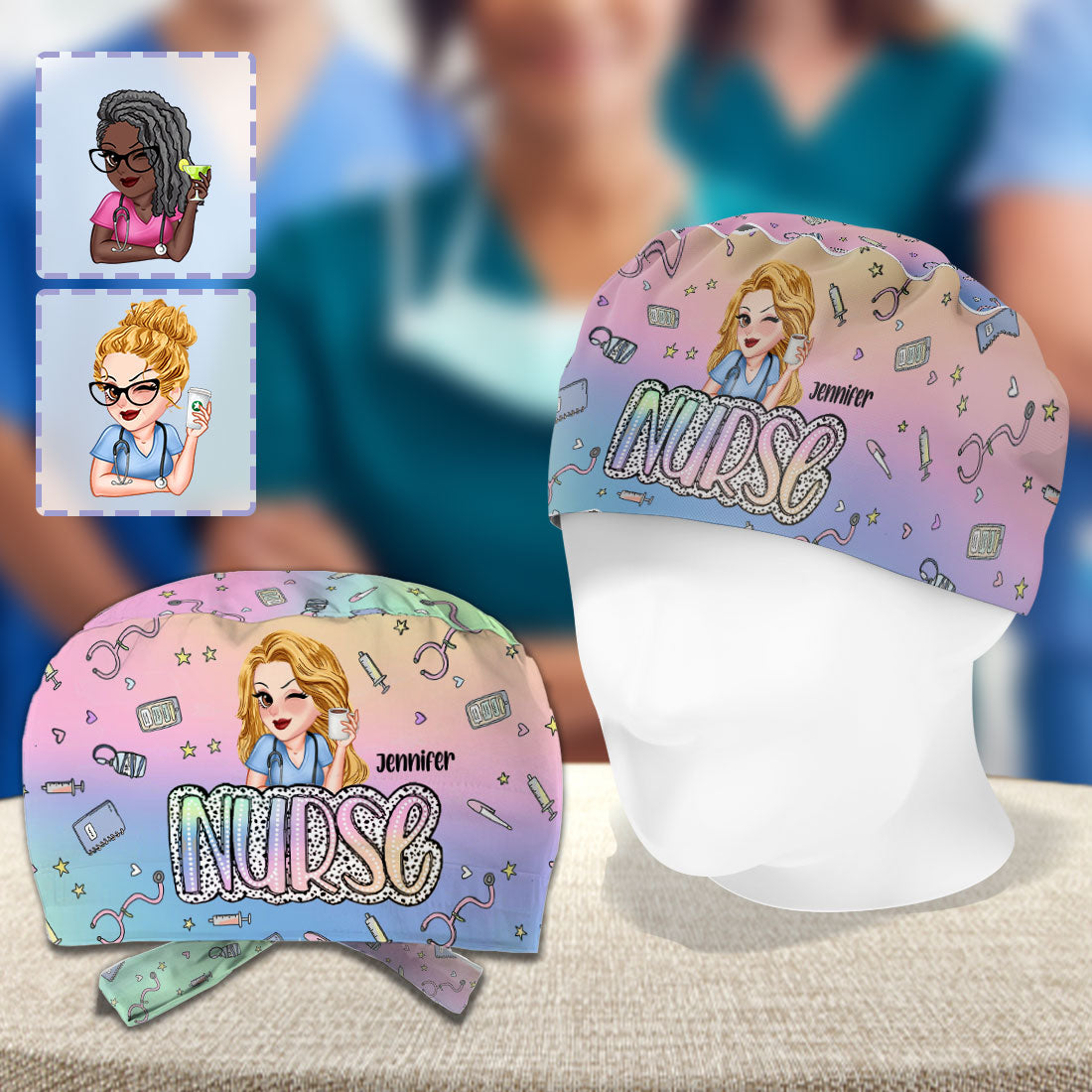 Nurse Life - Personalized Nurse Scrub Cap