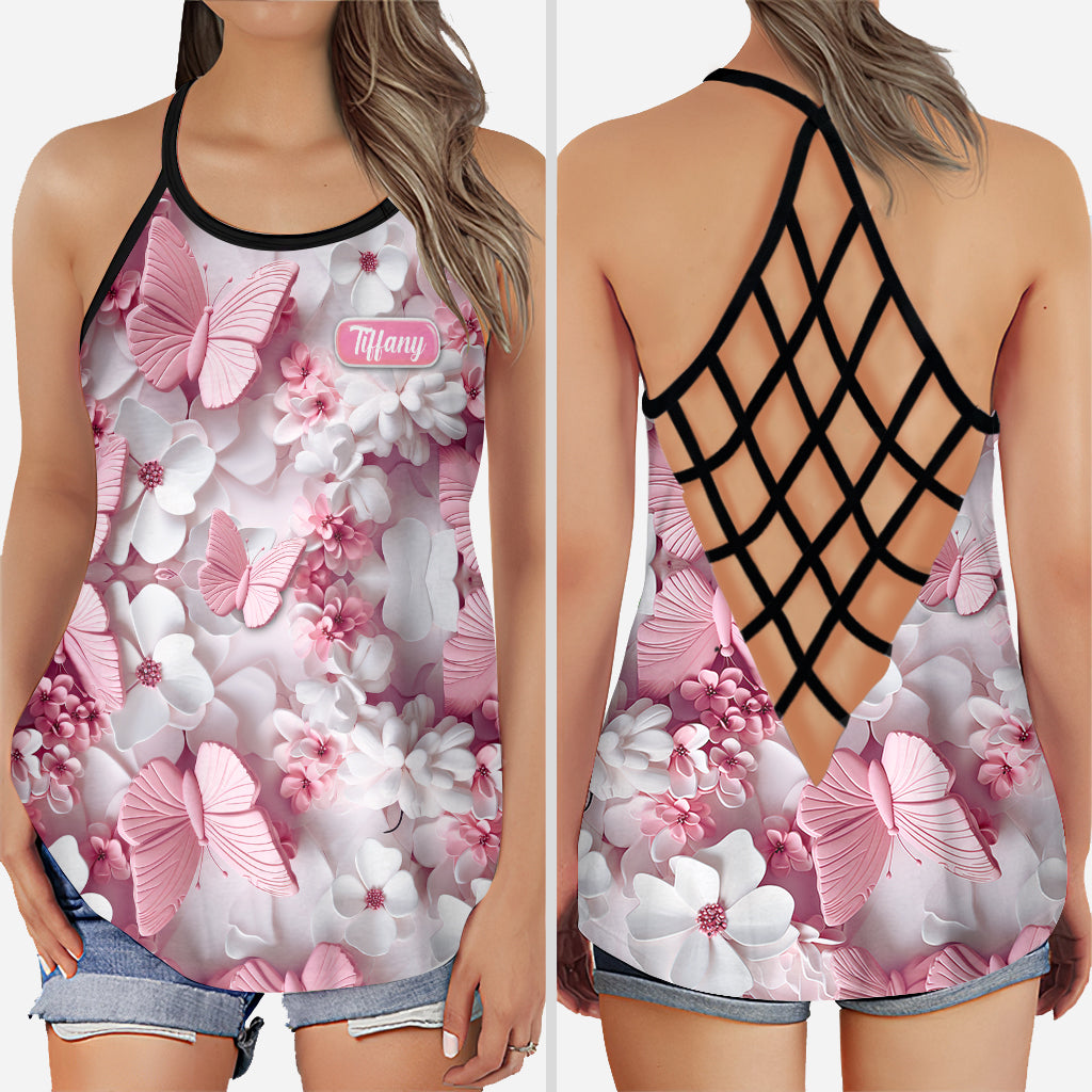 Magnifiques papillons - Débardeur personnalisé à motif papillons croisés