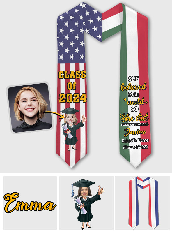 Graduation Girl 2024 - Personalized Graduation Graduation Stole
