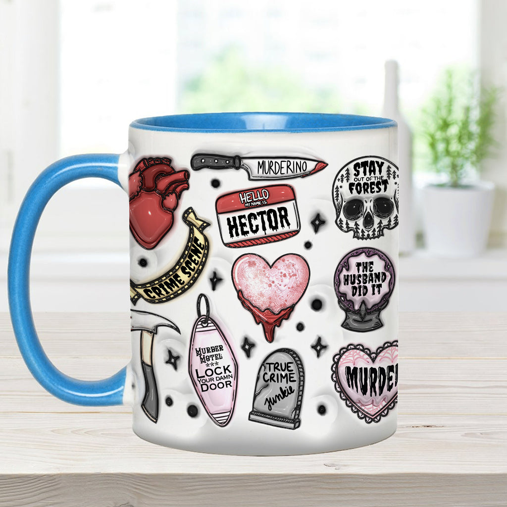 Mug personnalisé « Accro aux faits divers »
