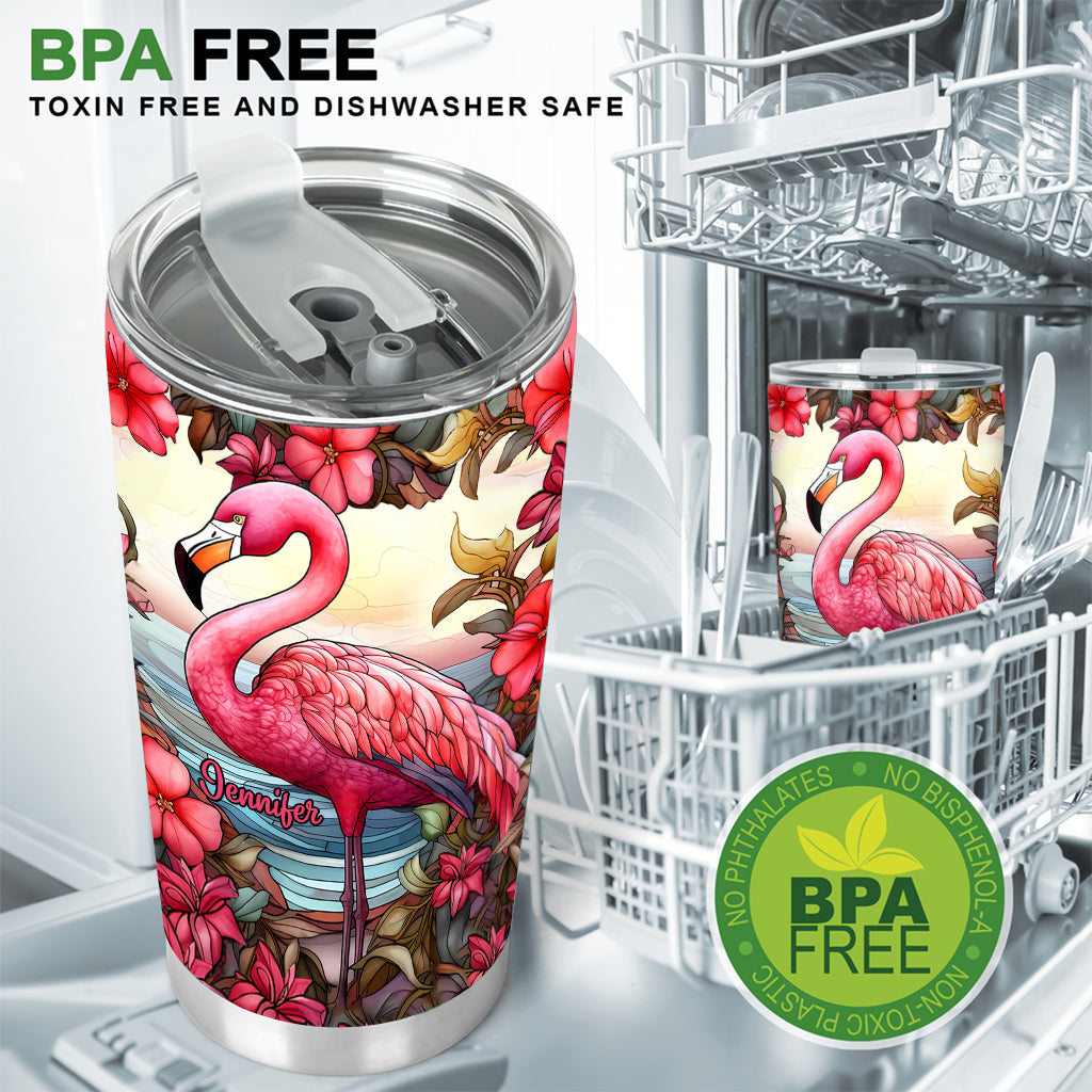 Love Flamingos - Personalized Flamingo Tumbler