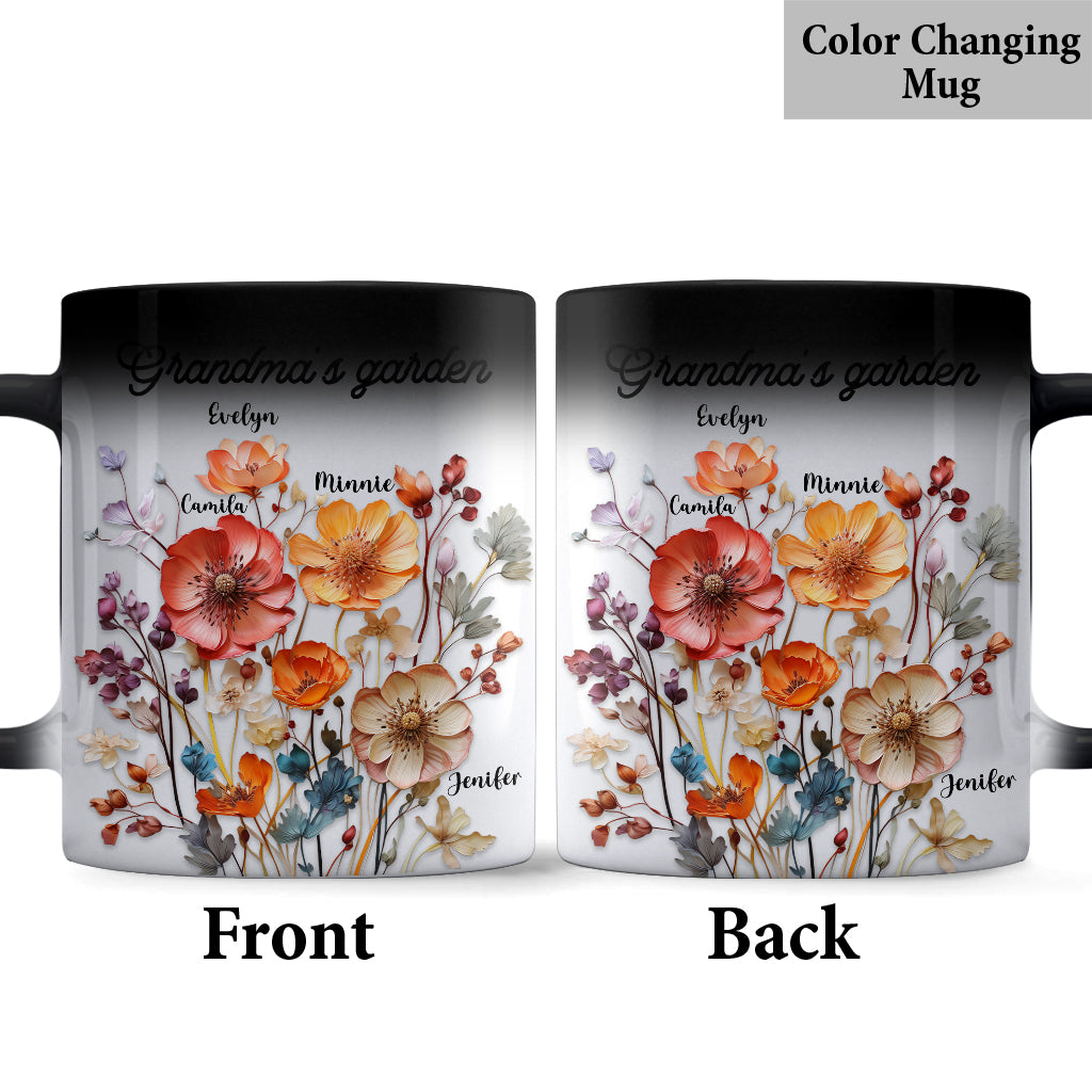 Le jardin de grand-mère - Mug personnalisé pour grand-mère