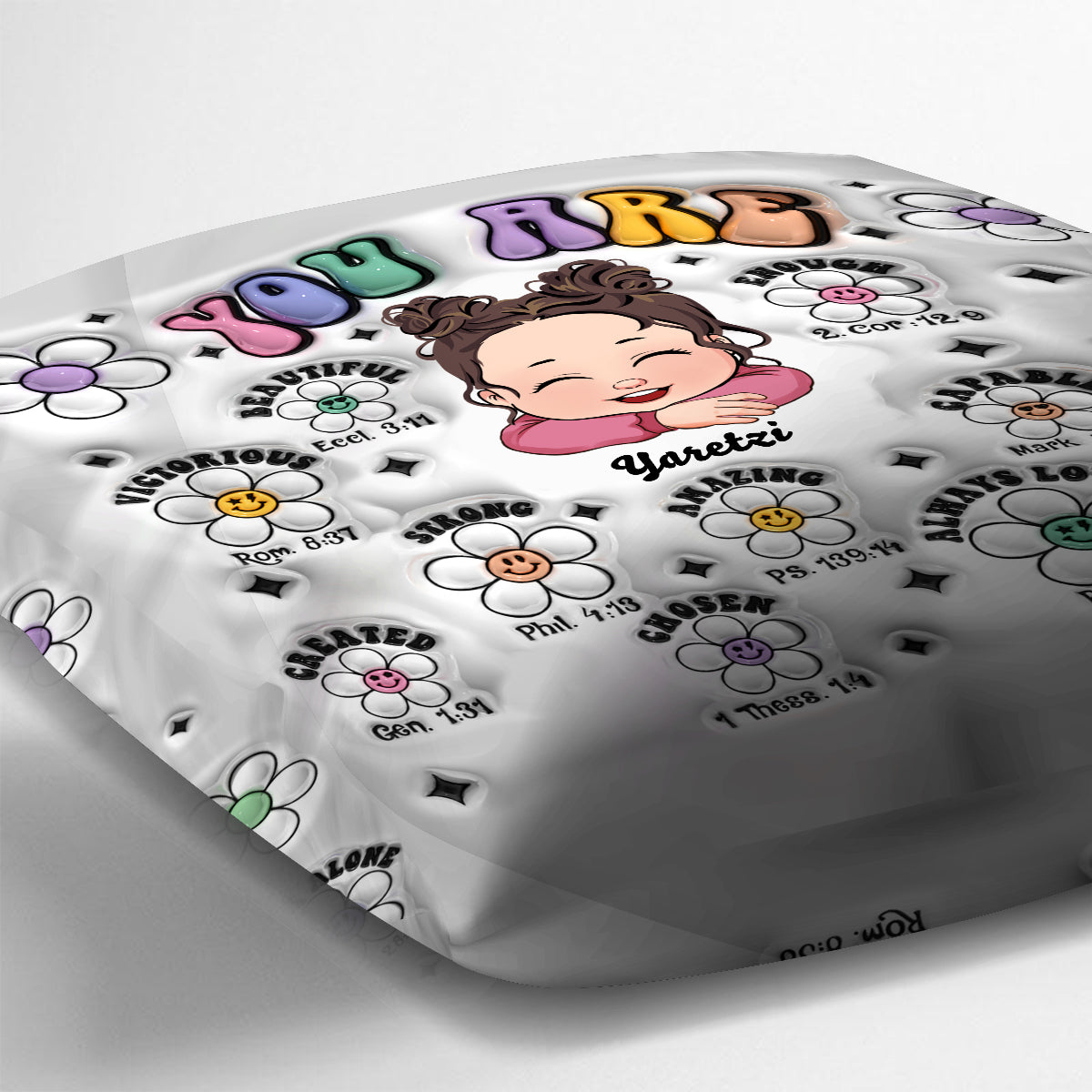 Tu es toujours aimé(e) - Coussin décoratif personnalisé pour enfant