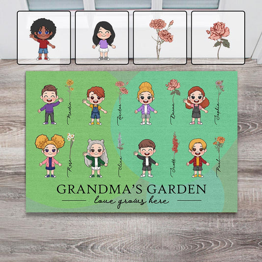 El Amor Crece Aquí Abuela's Garden Grandma Nana - Paillasson personnalisé grand-mère