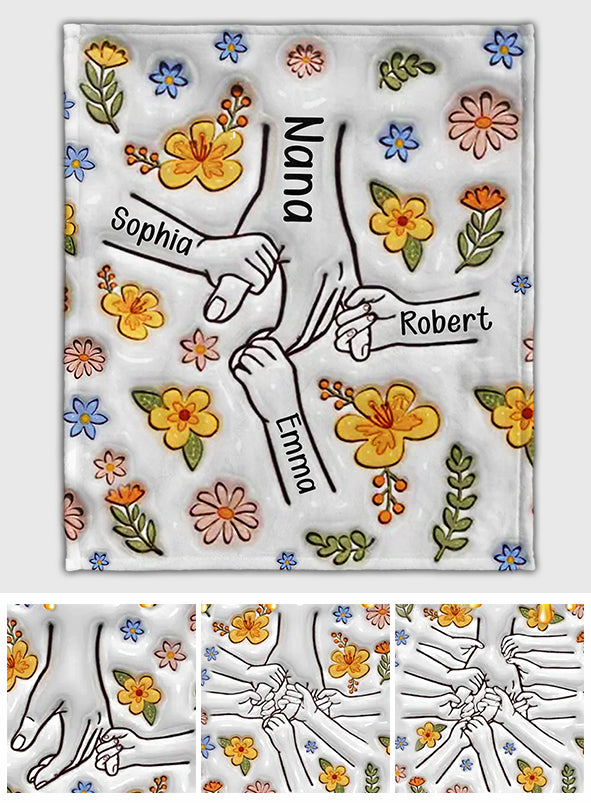 Tu tiens notre main - Couverture personnalisée pour maman