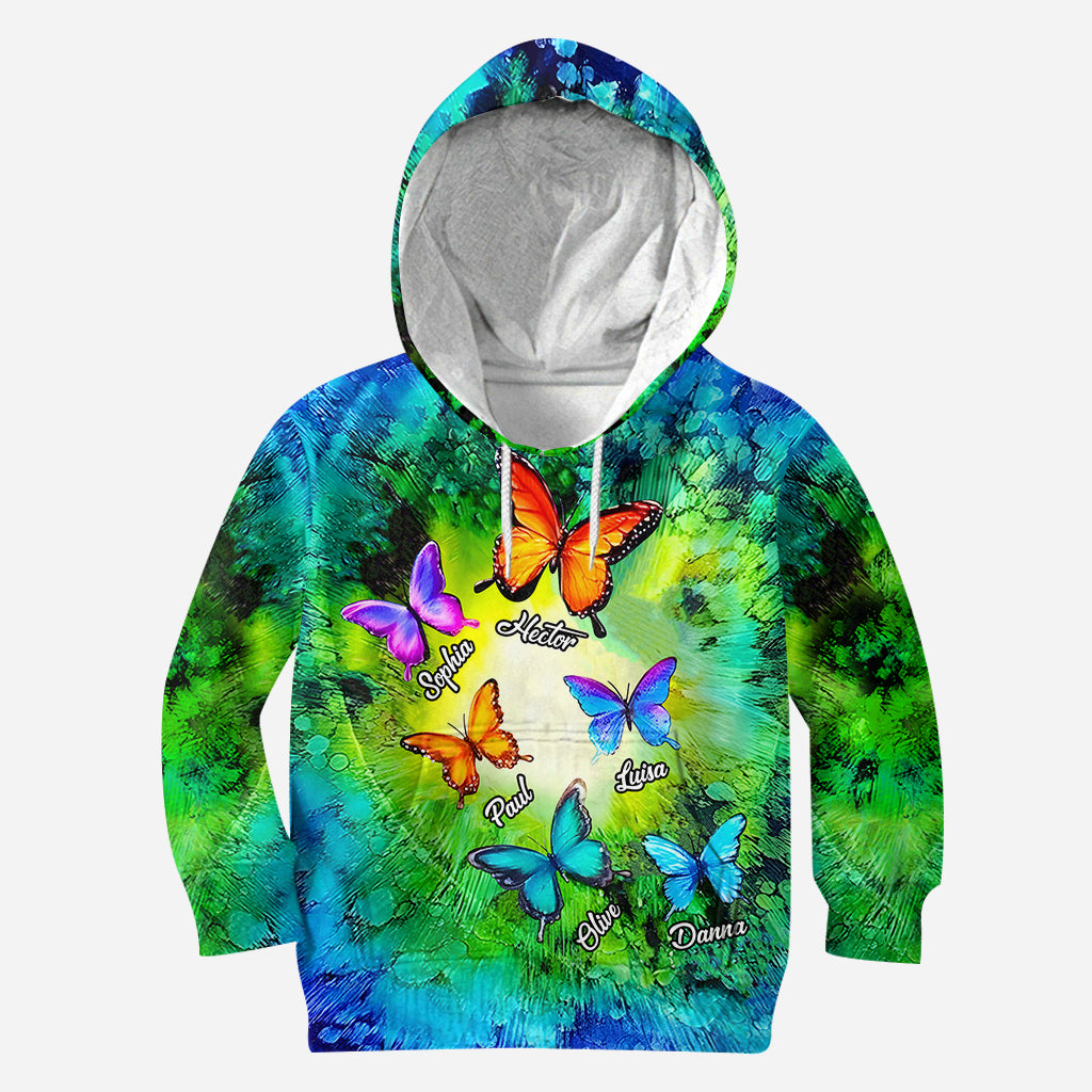 J'adore être grand-mère - Magnifiques papillons - Sweat à capuche et legging personnalisés pour grand-mère