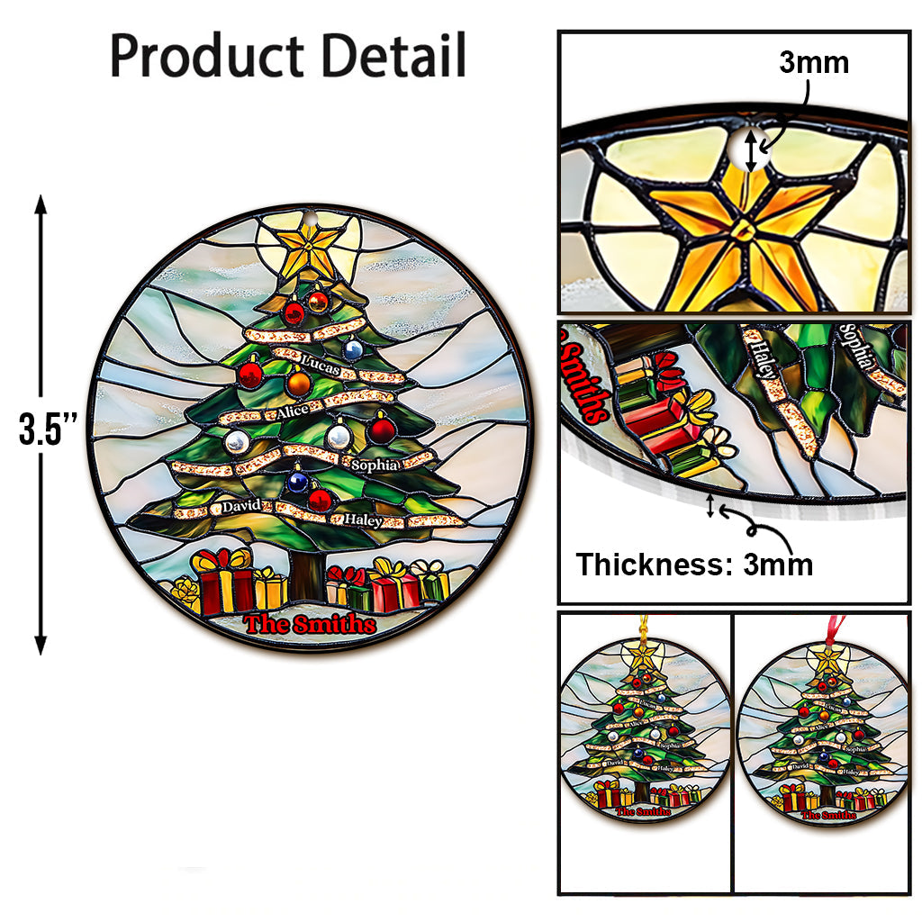 Merry Christmas - Personalized Family Transparent Ornament