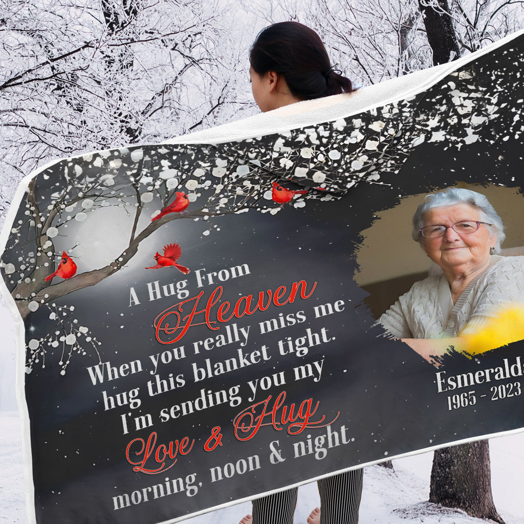 A Hug From Heaven - Personalized Memorial Hooded Blanket
