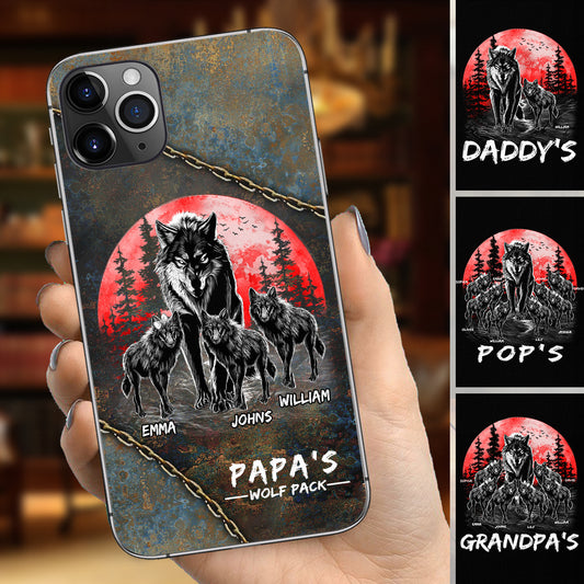 Papa Wolf Pack - Personalized Father Phone Case