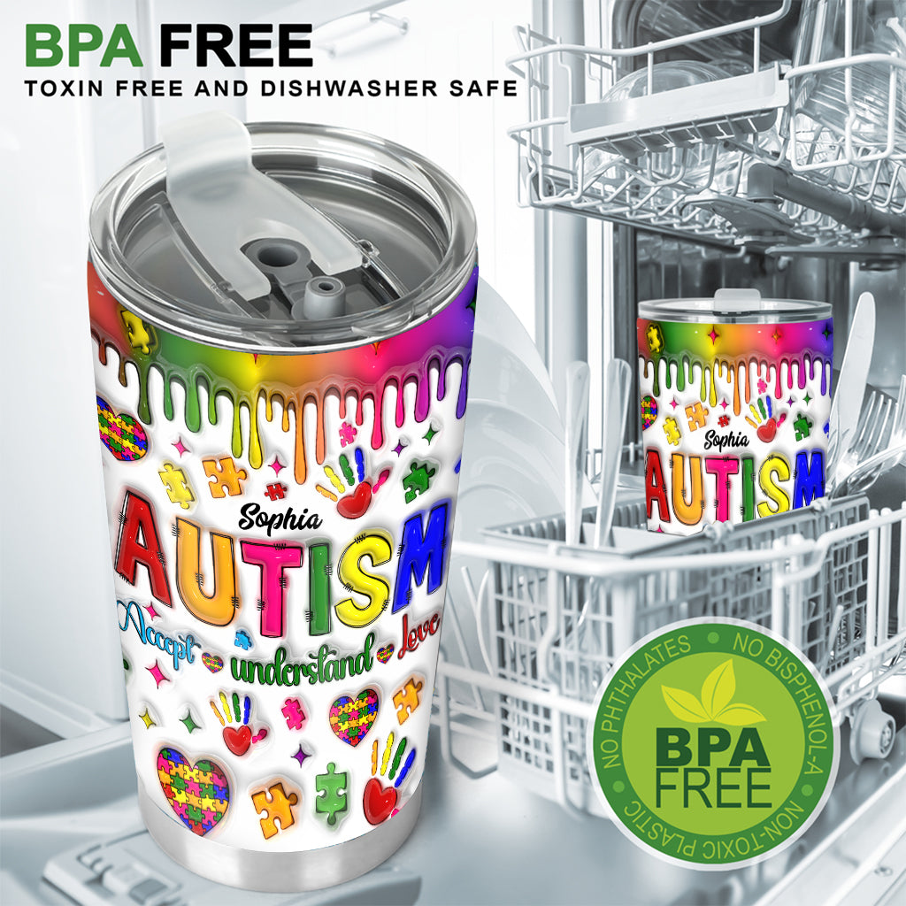 Sensibilisation à l'autisme - Gobelet personnalisé pour la sensibilisation à l'autisme