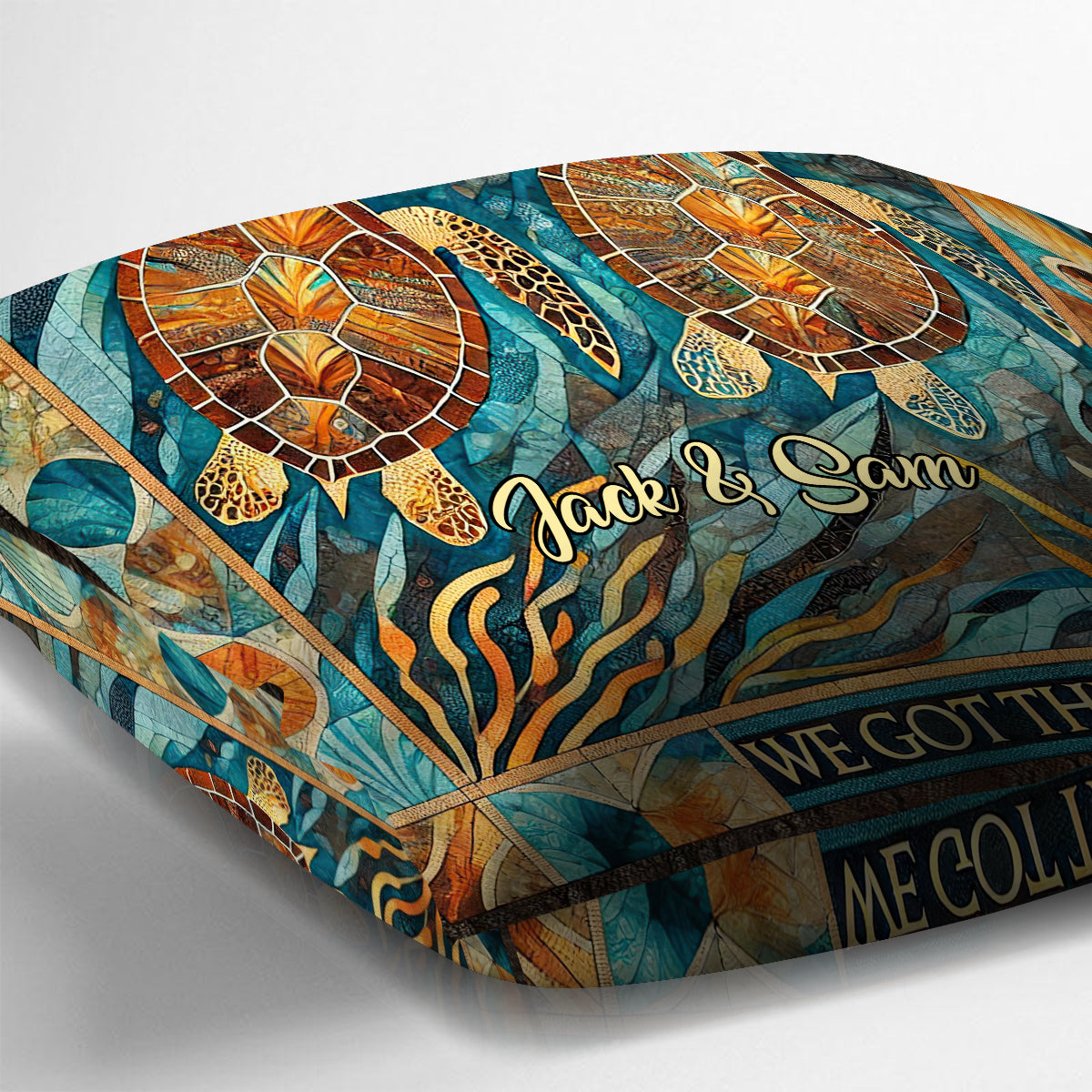 You & Me, We Got This - Personalized Turtle Throw Pillow