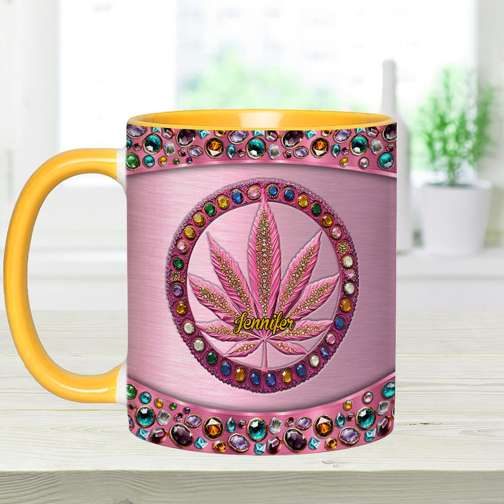 Mug personnalisé « Stoner Chick » avec motif cannabis