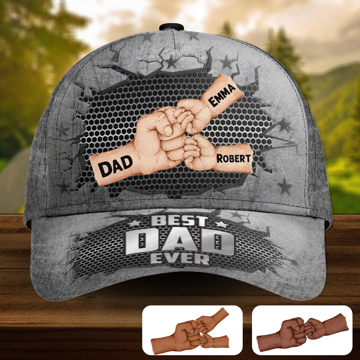 Meilleur papa du monde - Casquette classique personnalisée pour papa