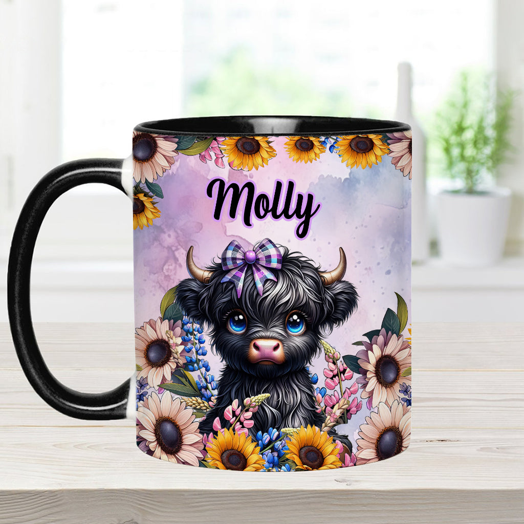Mignonne petite vache des Highlands - Mug personnalisé