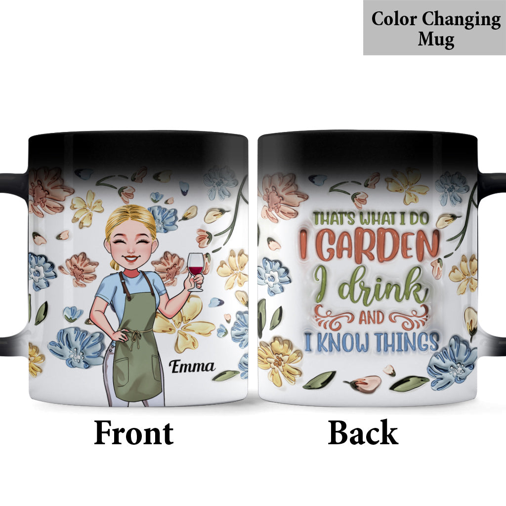 Au jardin je vais - Mug de jardinage personnalisé